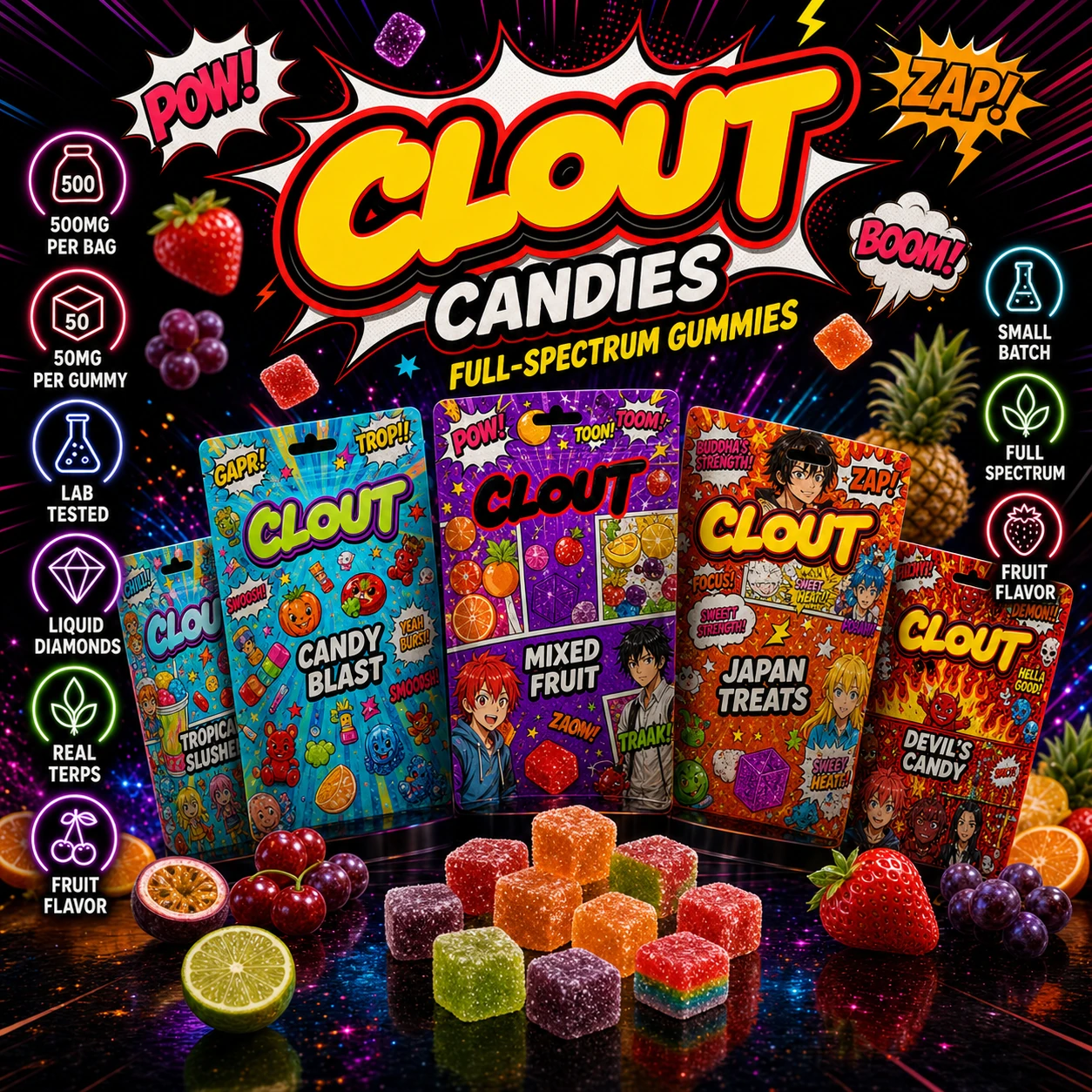 Clout Candies full-spectrum gummies profile
