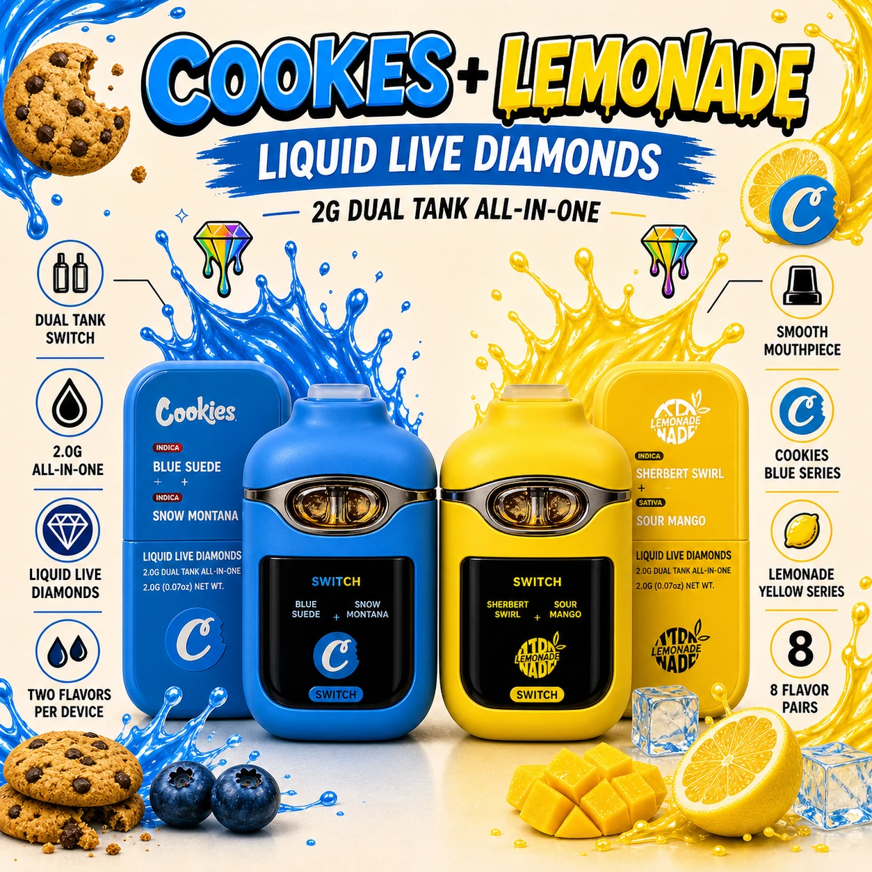 Cookies and Lemonade liquid live diamonds profile