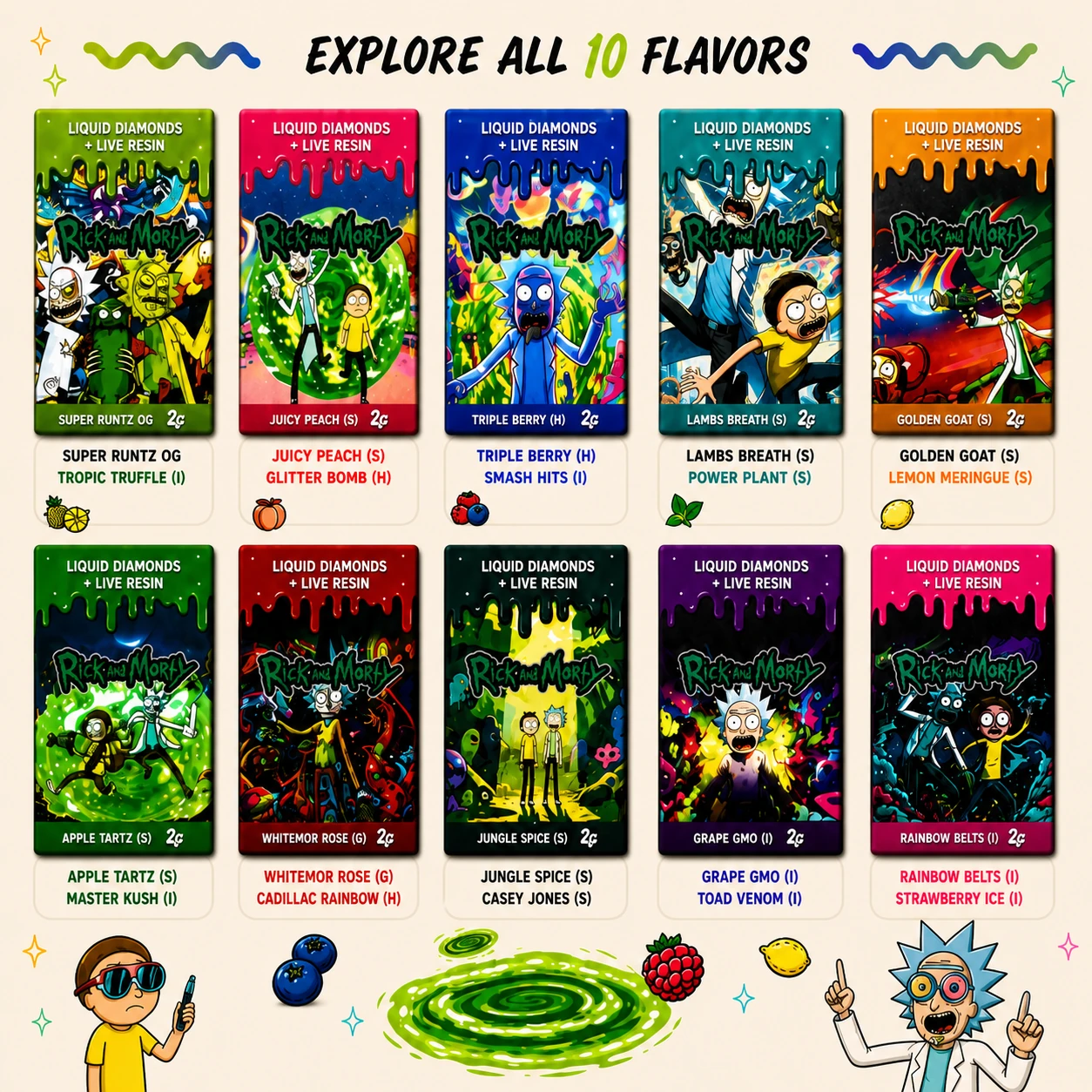 Rick and Morty liquid diamonds boxes